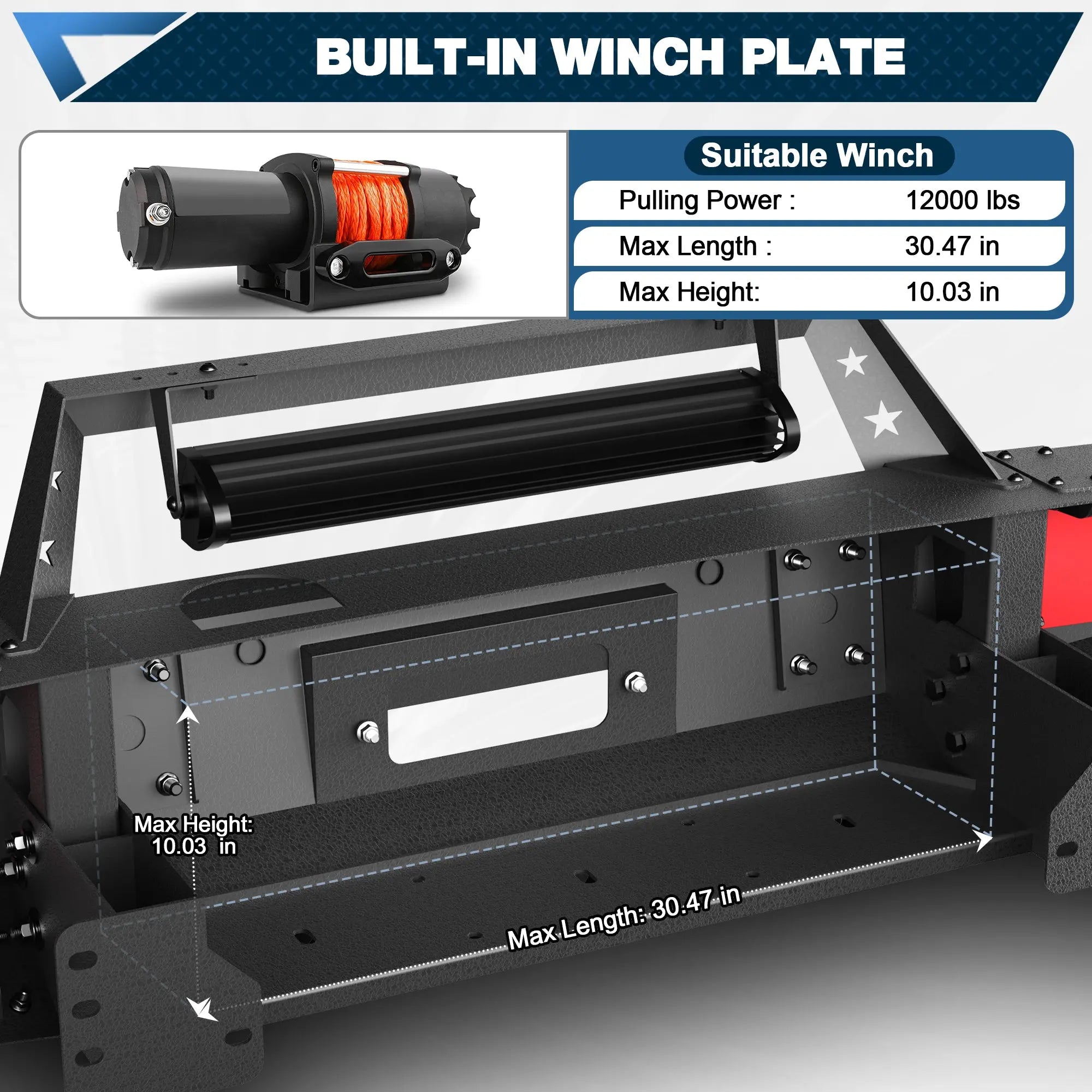 Tundra Bumper Front Bumper and Rear Bumper Set for 2014-2021 Toyota Tundra Pickup - POFENZE