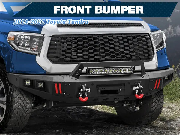Tundra Bumper Front Bumper and Rear Bumper Set for 2014-2021 Toyota Tundra Pickup - POFENZE