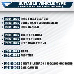 Universal Truck Bed Rack for All Size Pickup Easy Install Ladder Rack for Bike and Kayak - POFENZE