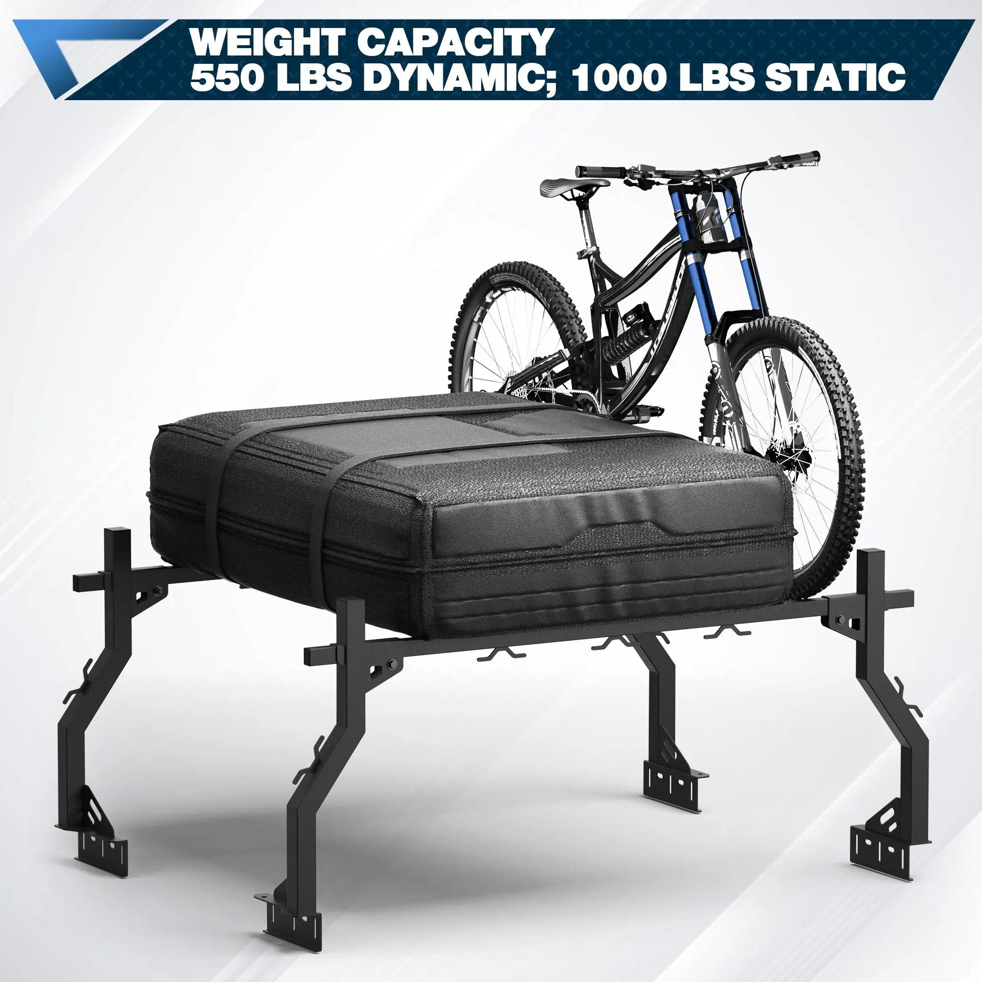 Universal Truck Bed Rack for All Size Pickup Easy Install Ladder Rack for Bike and Kayak - POFENZE