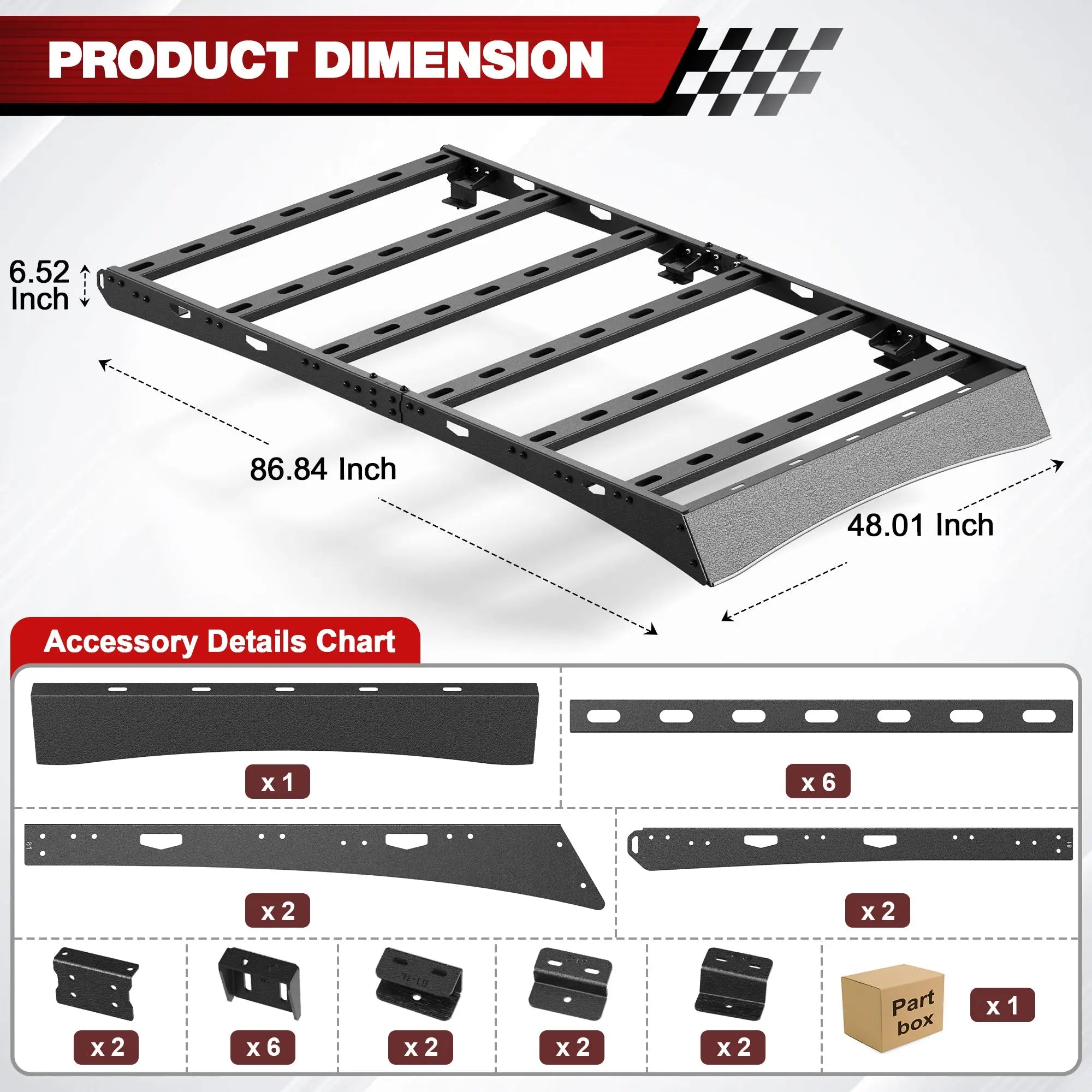for Jeep Grand Cherokee WL & L 2021-2022-2023-2024-2025 Roof Rack - POFENZE